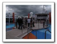 Pool deck dance floor