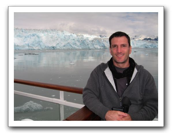 me with Hubbard Glacier